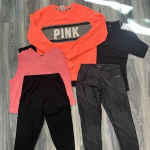 PINK sweatshirt, Calvin Klein leggings women’s small lot G1103